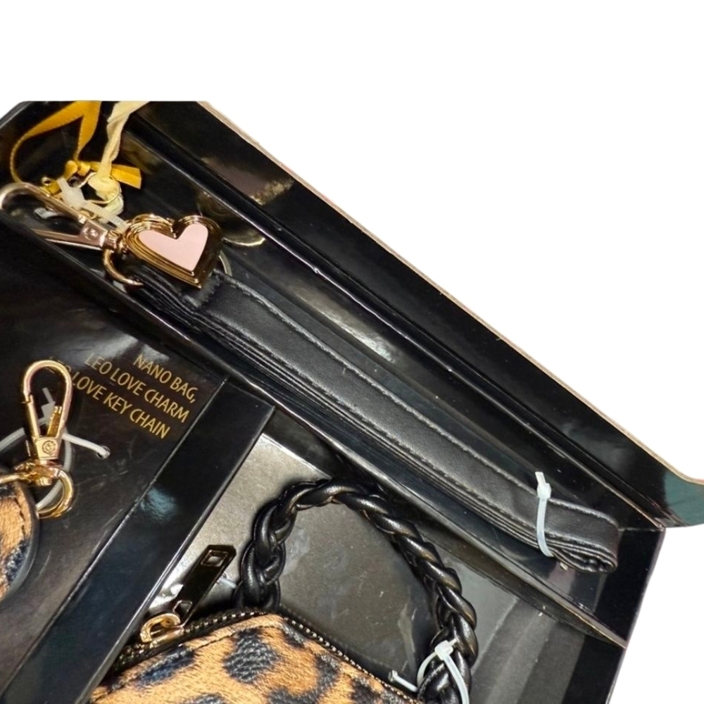 NWT House of Harlow 1960 3-in-1 Love Leo Leopard Nano Bag Gift Set - Picture 3 of 6